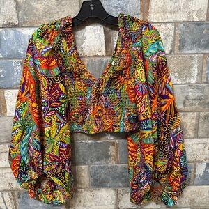 SOLD: Colorful Bohemian Women's Top